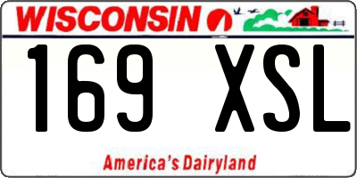 WI license plate 169XSL