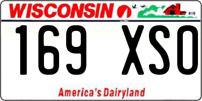WI license plate 169XSO