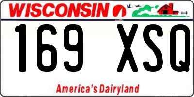 WI license plate 169XSQ