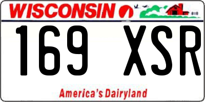WI license plate 169XSR