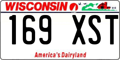 WI license plate 169XST