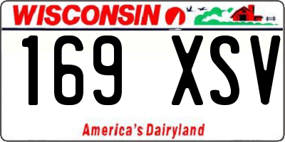 WI license plate 169XSV