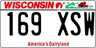 WI license plate 169XSW