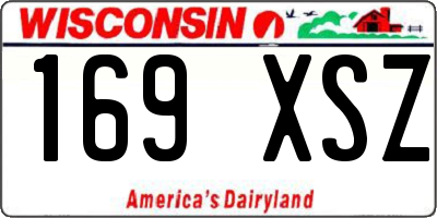 WI license plate 169XSZ
