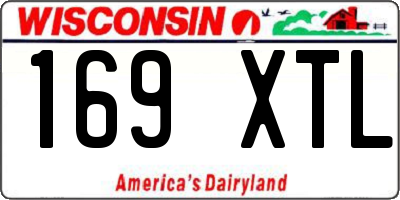 WI license plate 169XTL