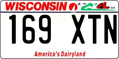 WI license plate 169XTN