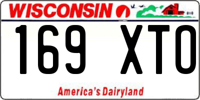 WI license plate 169XTO