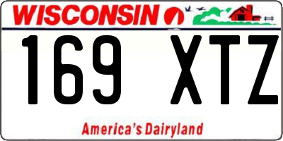WI license plate 169XTZ