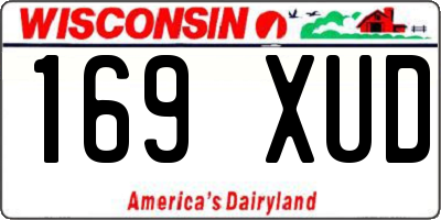 WI license plate 169XUD