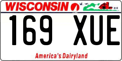 WI license plate 169XUE
