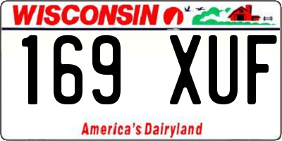 WI license plate 169XUF