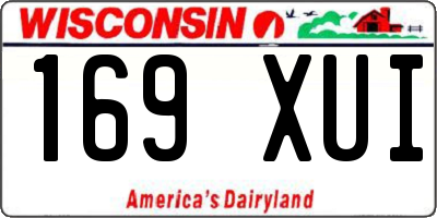 WI license plate 169XUI