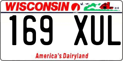WI license plate 169XUL