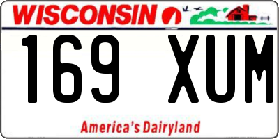 WI license plate 169XUM