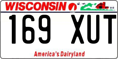 WI license plate 169XUT