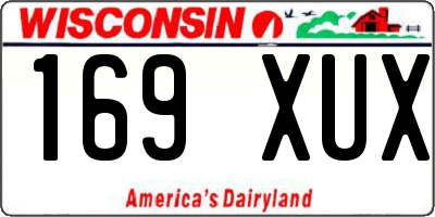 WI license plate 169XUX