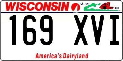 WI license plate 169XVI