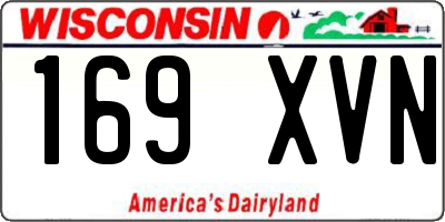 WI license plate 169XVN