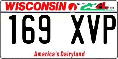 WI license plate 169XVP