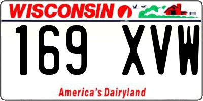 WI license plate 169XVW