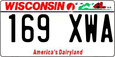WI license plate 169XWA