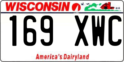 WI license plate 169XWC