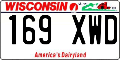 WI license plate 169XWD