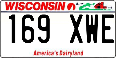 WI license plate 169XWE