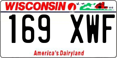 WI license plate 169XWF