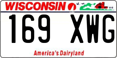 WI license plate 169XWG