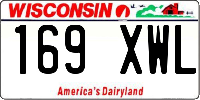 WI license plate 169XWL