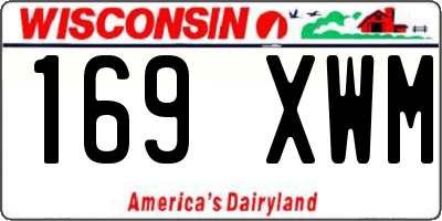 WI license plate 169XWM