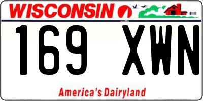 WI license plate 169XWN
