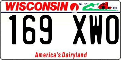 WI license plate 169XWO