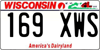 WI license plate 169XWS