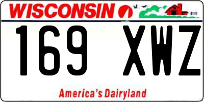 WI license plate 169XWZ