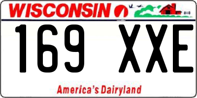 WI license plate 169XXE