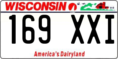 WI license plate 169XXI