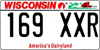WI license plate 169XXR