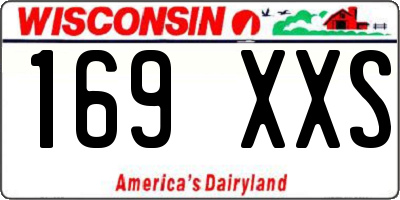 WI license plate 169XXS