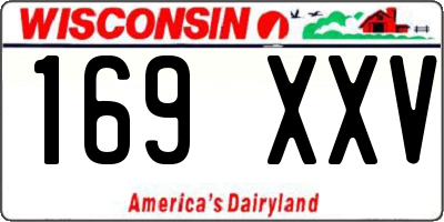 WI license plate 169XXV
