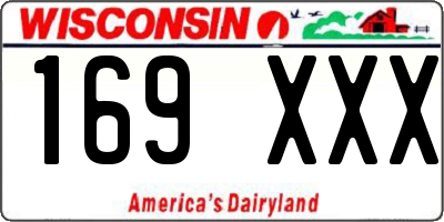 WI license plate 169XXX