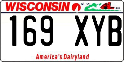 WI license plate 169XYB