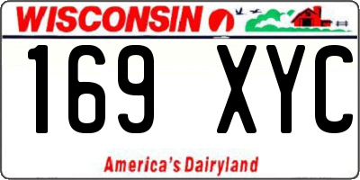 WI license plate 169XYC