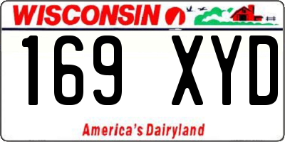 WI license plate 169XYD