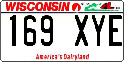 WI license plate 169XYE