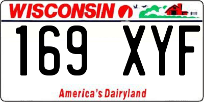 WI license plate 169XYF
