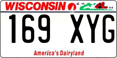 WI license plate 169XYG