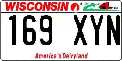 WI license plate 169XYN