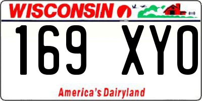 WI license plate 169XYO